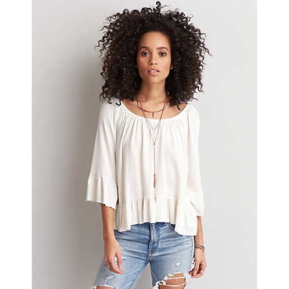 AEO Soft & Sexy Ruffle Swing Top